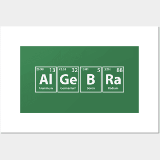 Algebra (Al-Ge-B-Ra) Periodic Elements Spelling Posters and Art